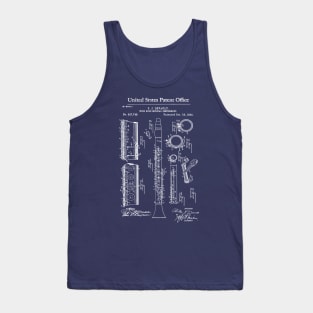 Clarinet Patent White Tank Top